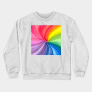 Hypnotic Rainbow (abstract watercolor) Crewneck Sweatshirt